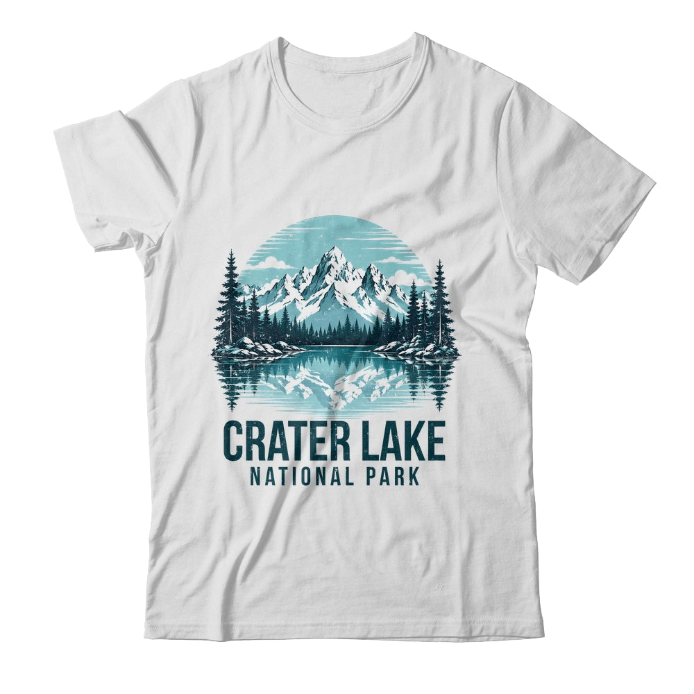 Crater Lake National Park Retro Mountain Lake Outdoor Hiking Shirt & Tank Top | teecentury