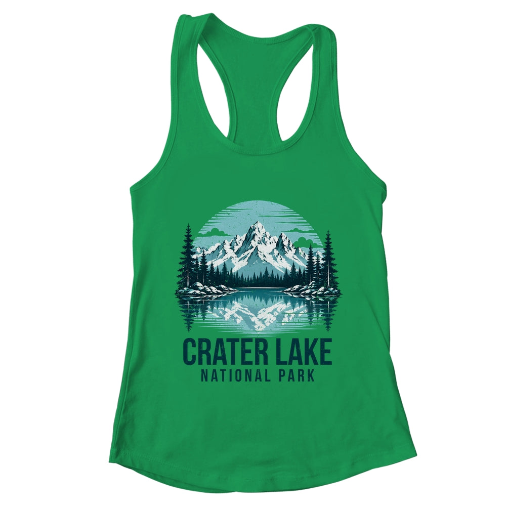 Crater Lake National Park Retro Mountain Lake Outdoor Hiking Shirt & Tank Top | teecentury