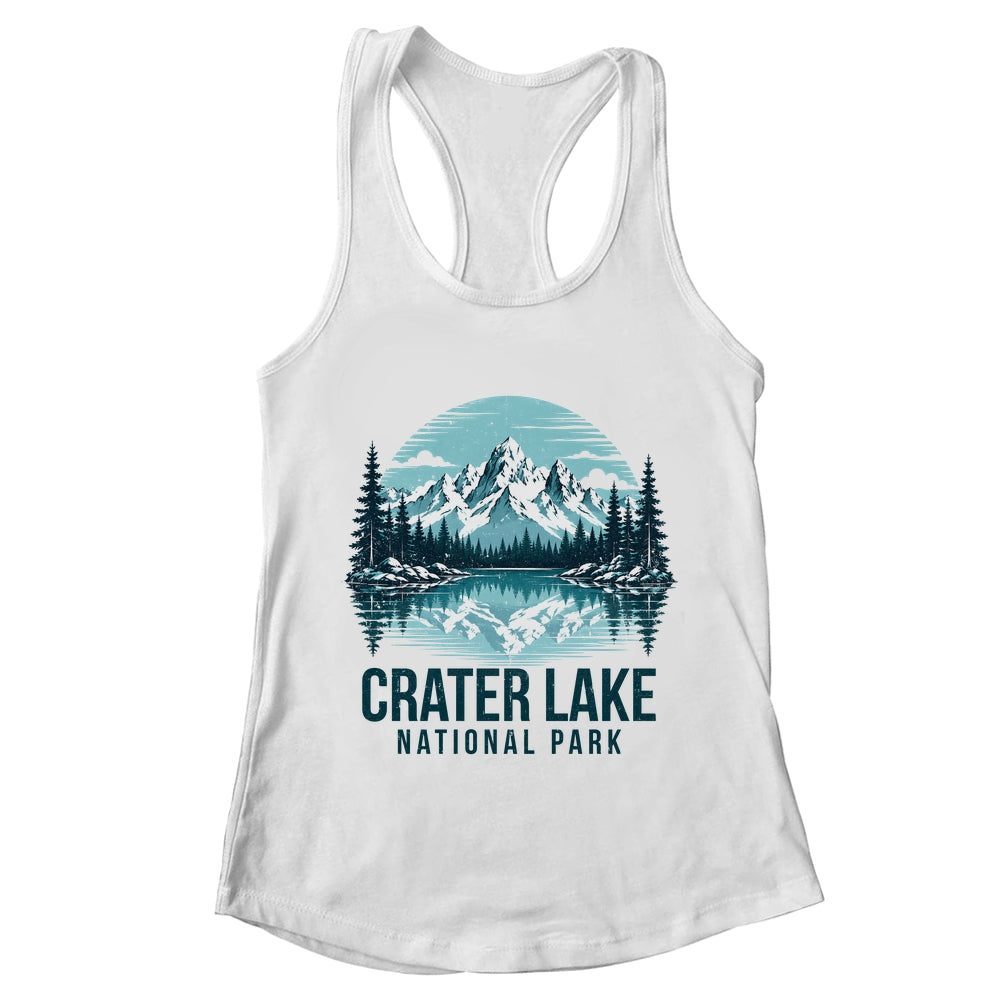 Crater Lake National Park Retro Mountain Lake Outdoor Hiking Shirt & Tank Top | teecentury