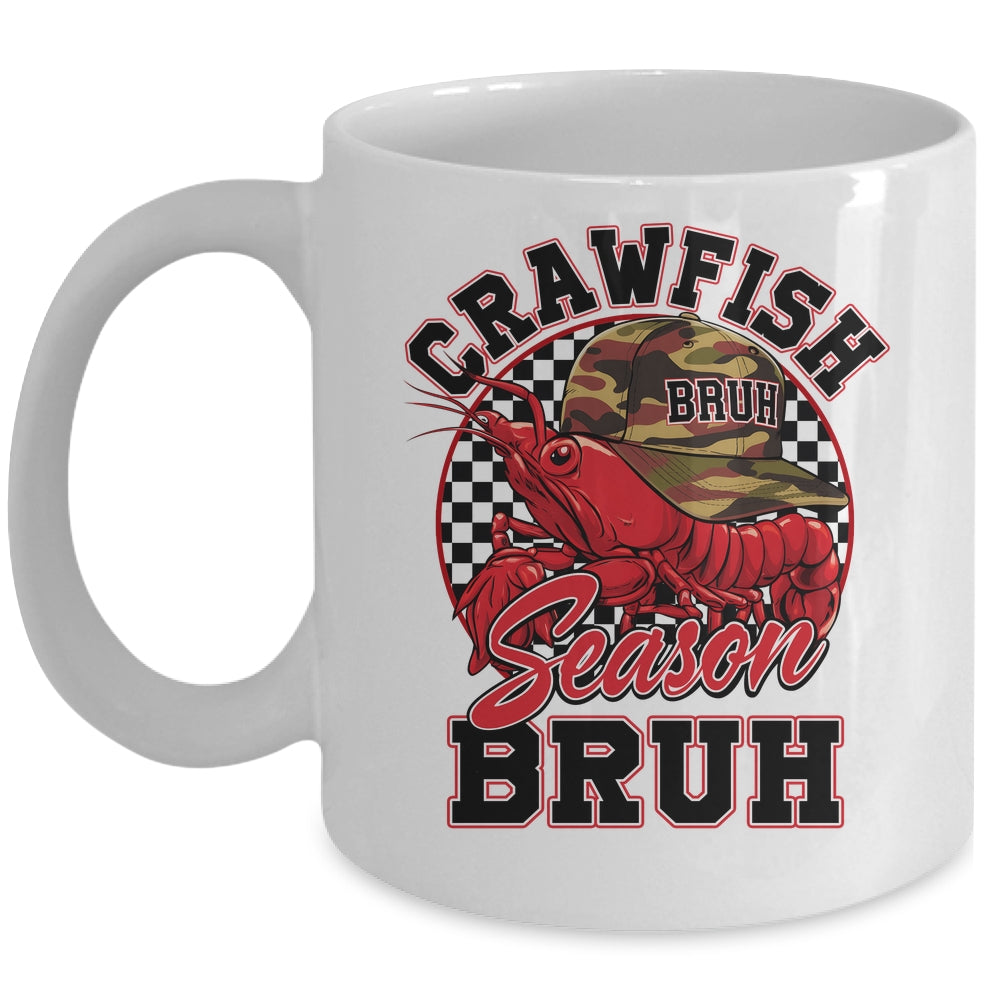 Crawfish Season Bruh Funny Crawfish Boil Lobster Hat Boy Mug | teecentury