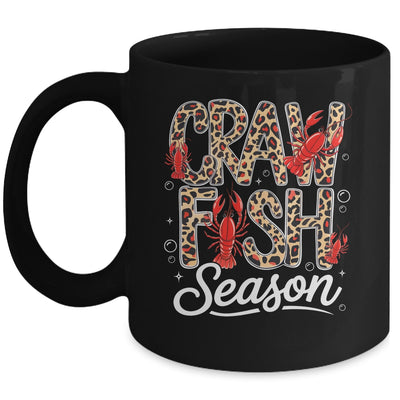 Crawfish Season Leopard Funny Crawfish Boil Lobster Cajun Mug | teecentury