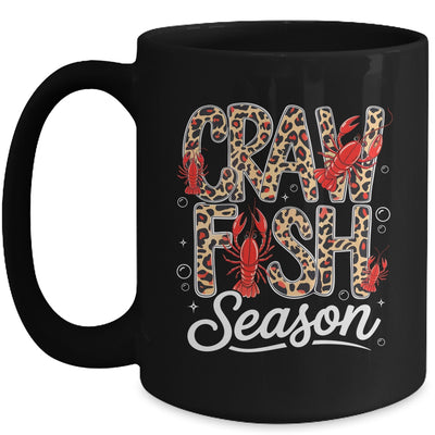 Crawfish Season Leopard Funny Crawfish Boil Lobster Cajun Mug | teecentury