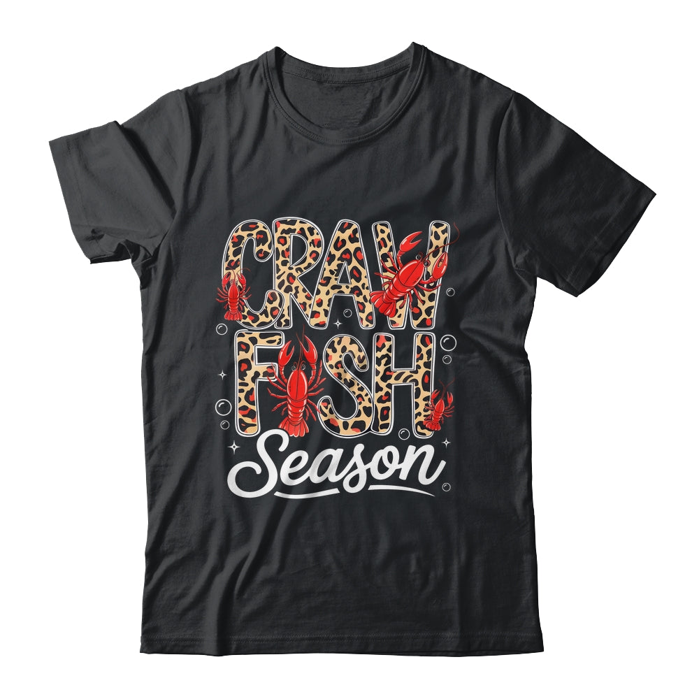 Crawfish Season Leopard Funny Crawfish Boil Lobster Cajun Shirt & Tank Top | teecentury