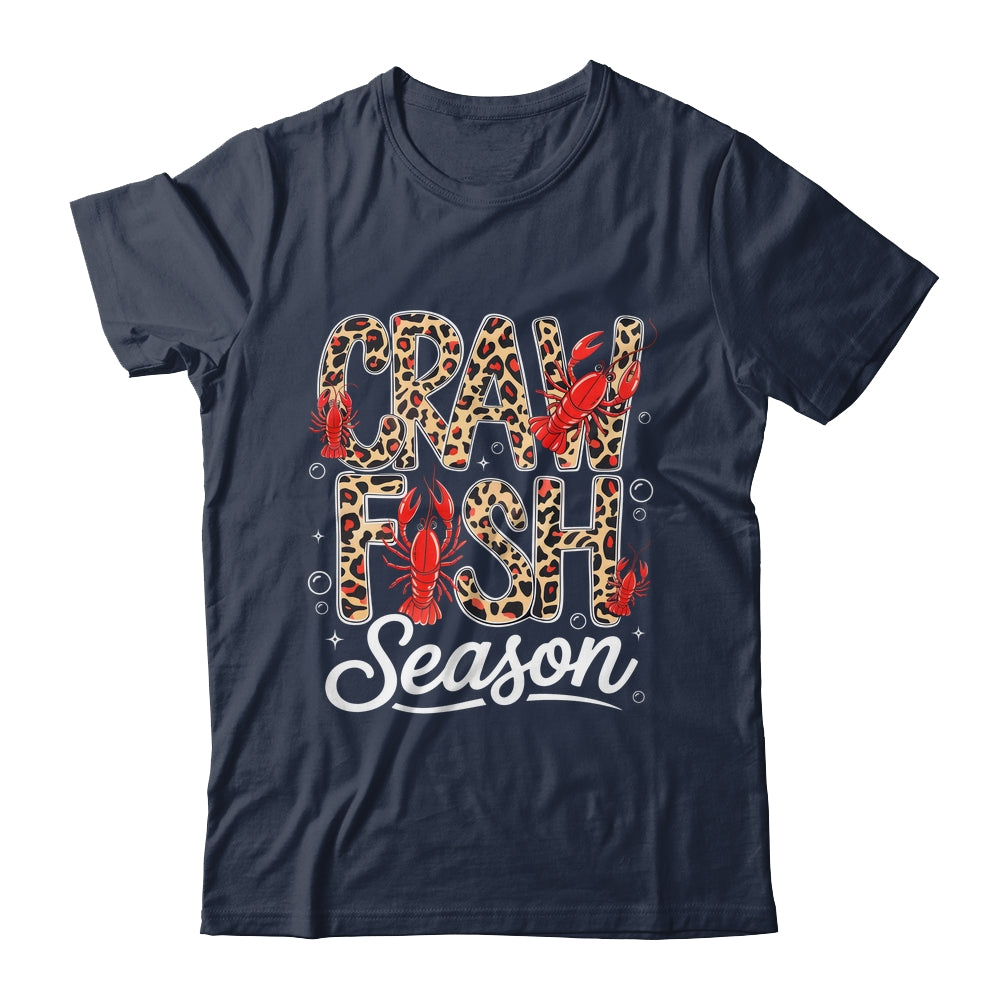 Crawfish Season Leopard Funny Crawfish Boil Lobster Cajun Shirt & Tank Top | teecentury