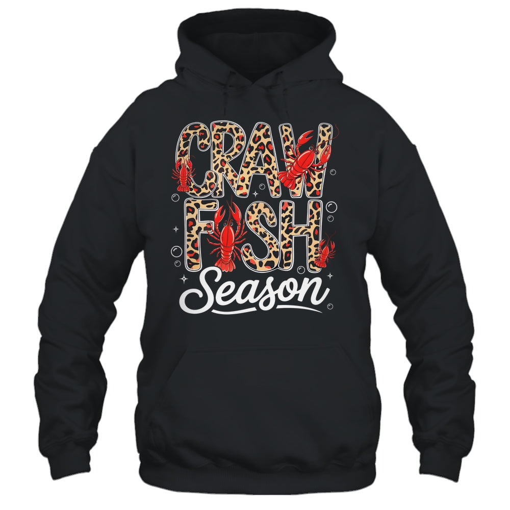 Crawfish Season Leopard Funny Crawfish Boil Lobster Cajun Shirt & Tank Top | teecentury
