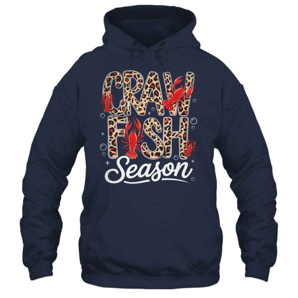 Crawfish Season Leopard Funny Crawfish Boil Lobster Cajun Shirt & Tank Top | teecentury