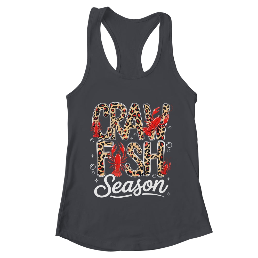Crawfish Season Leopard Funny Crawfish Boil Lobster Cajun Shirt & Tank Top | teecentury