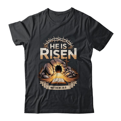 Cross He Is Risen Jesus Religious Easter Christian Men Women Shirt & Hoodie | teecentury