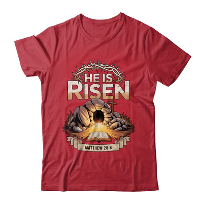 Cross He Is Risen Jesus Religious Easter Christian Men Women Shirt & Hoodie | teecentury