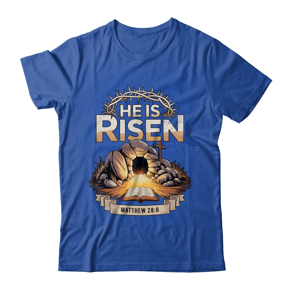 Cross He Is Risen Jesus Religious Easter Christian Men Women Shirt & Hoodie | teecentury