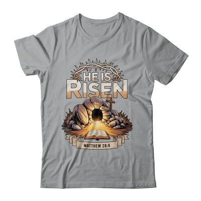 Cross He Is Risen Jesus Religious Easter Christian Men Women Shirt & Hoodie | teecentury