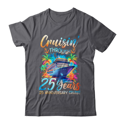 Cruisin Through 25 Years 25th Anniversary Cruise Trip Couple Shirt & Tank Top | teecentury
