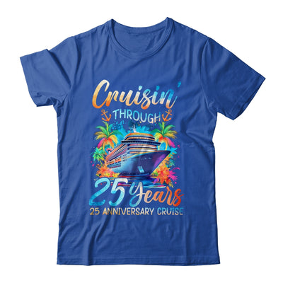 Cruisin Through 25 Years 25th Anniversary Cruise Trip Couple Shirt & Tank Top | teecentury