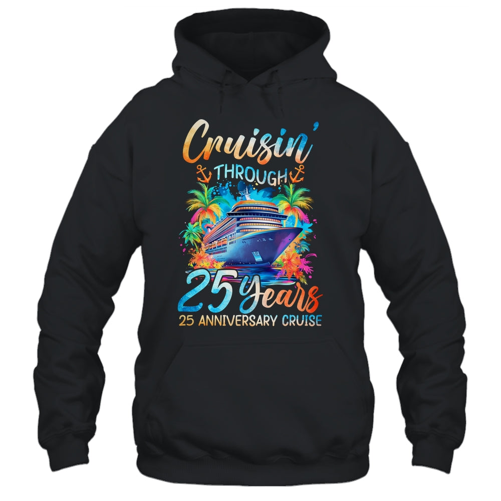 Cruisin Through 25 Years 25th Anniversary Cruise Trip Couple Shirt & Tank Top | teecentury