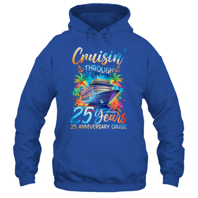 Cruisin Through 25 Years 25th Anniversary Cruise Trip Couple Shirt & Tank Top | teecentury
