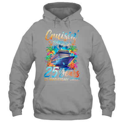 Cruisin Through 25 Years 25th Anniversary Cruise Trip Couple Shirt & Tank Top | teecentury