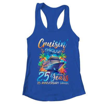 Cruisin Through 25 Years 25th Anniversary Cruise Trip Couple Shirt & Tank Top | teecentury