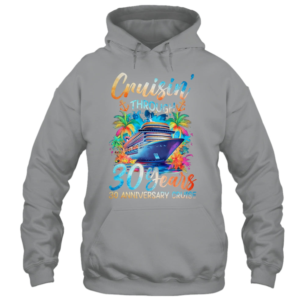 Cruisin Through 30 Years 30th Anniversary Cruise Trip Couple Shirt & Tank Top | teecentury