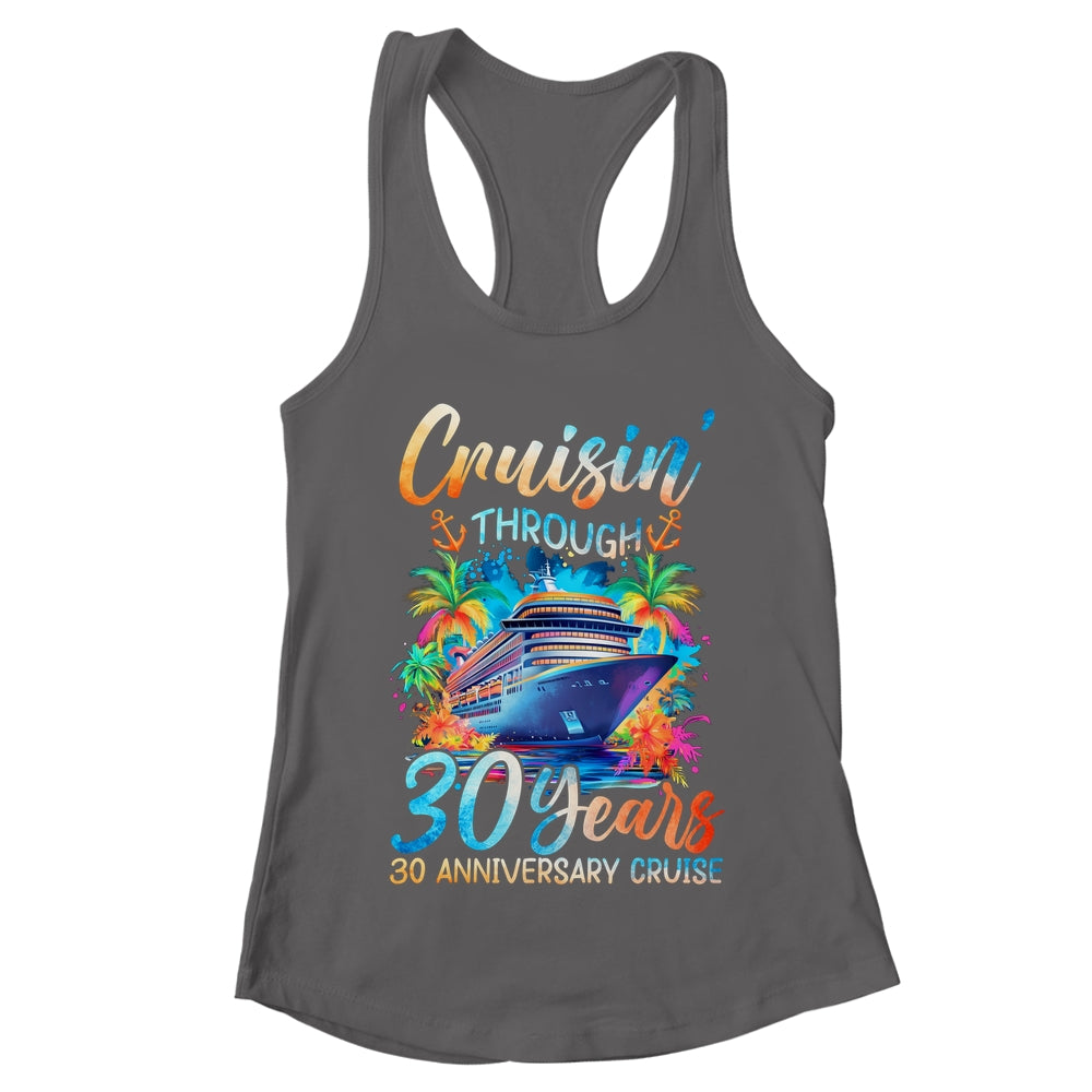 Cruisin Through 30 Years 30th Anniversary Cruise Trip Couple Shirt & Tank Top | teecentury