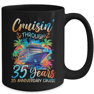 Cruisin Through 35 Years 35th Anniversary Cruise Trip Couple Mug | teecentury