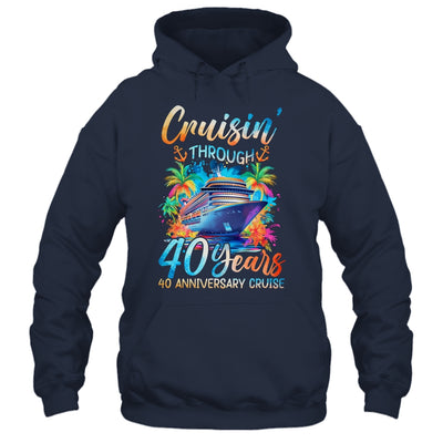 Cruisin Through 40 Years 40th Anniversary Cruise Trip Couple Shirt & Tank Top | teecentury