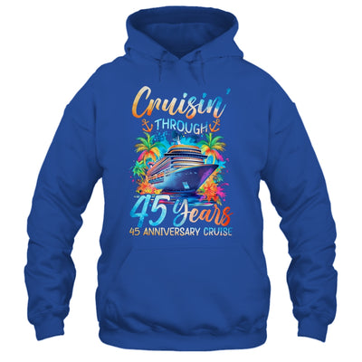 Cruisin Through 45 Years 45th Anniversary Cruise Trip Couple Shirt & Tank Top | teecentury