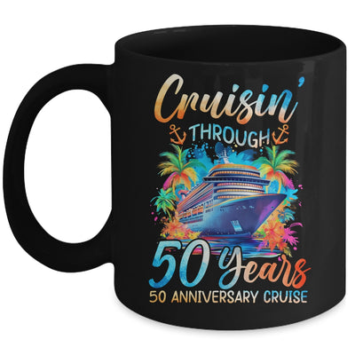 Cruisin Through 50 Years 50th Anniversary Cruise Trip Couple Mug | teecentury