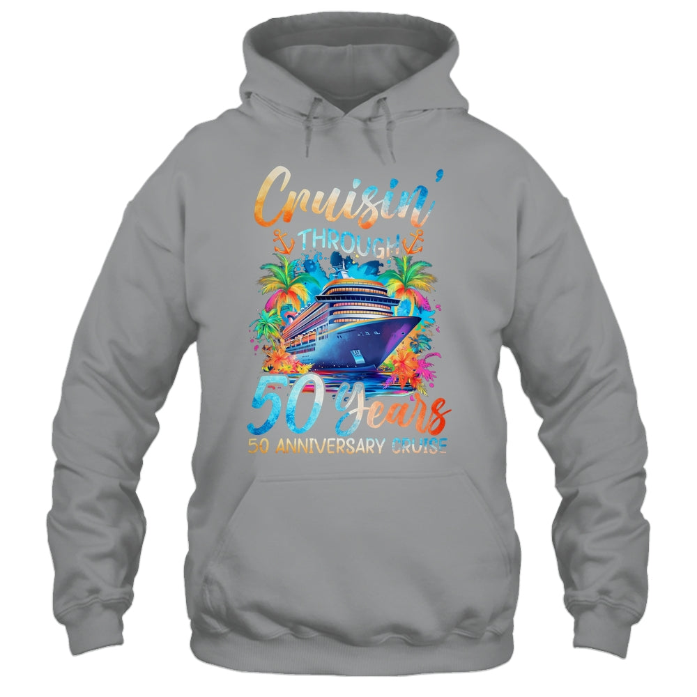 Cruisin Through 50 Years 50th Anniversary Cruise Trip Couple Shirt & Tank Top | teecentury