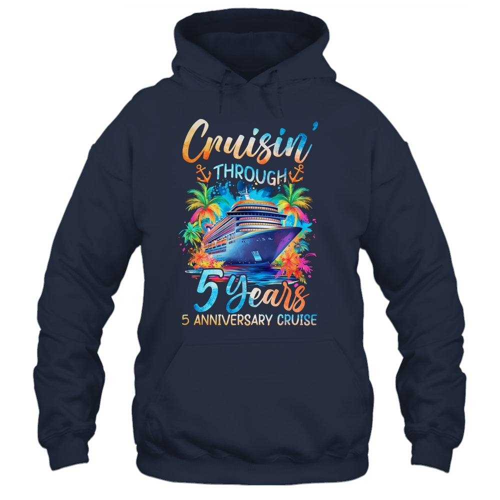 Cruisin Through 5 Years 5th Anniversary Cruise Trip Couple Shirt & Tank Top | teecentury