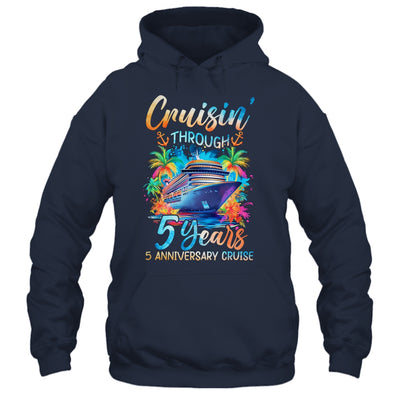 Cruisin Through 5 Years 5th Anniversary Cruise Trip Couple Shirt & Tank Top | teecentury