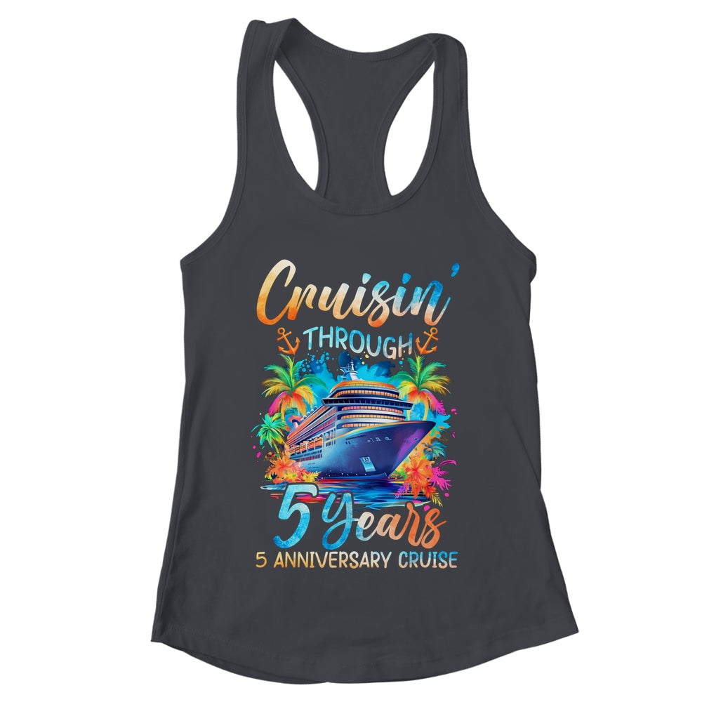 Cruisin Through 5 Years 5th Anniversary Cruise Trip Couple Shirt & Tank Top | teecentury