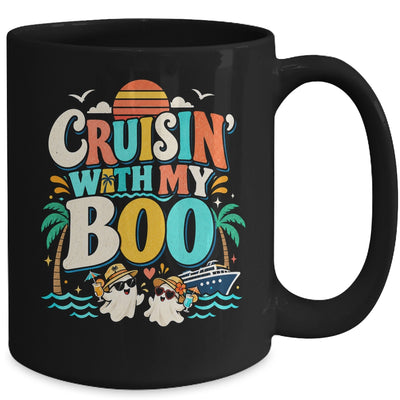 Cruisin' With My Boo Halloween Couples Trip Cruise Funny Mug | teecentury