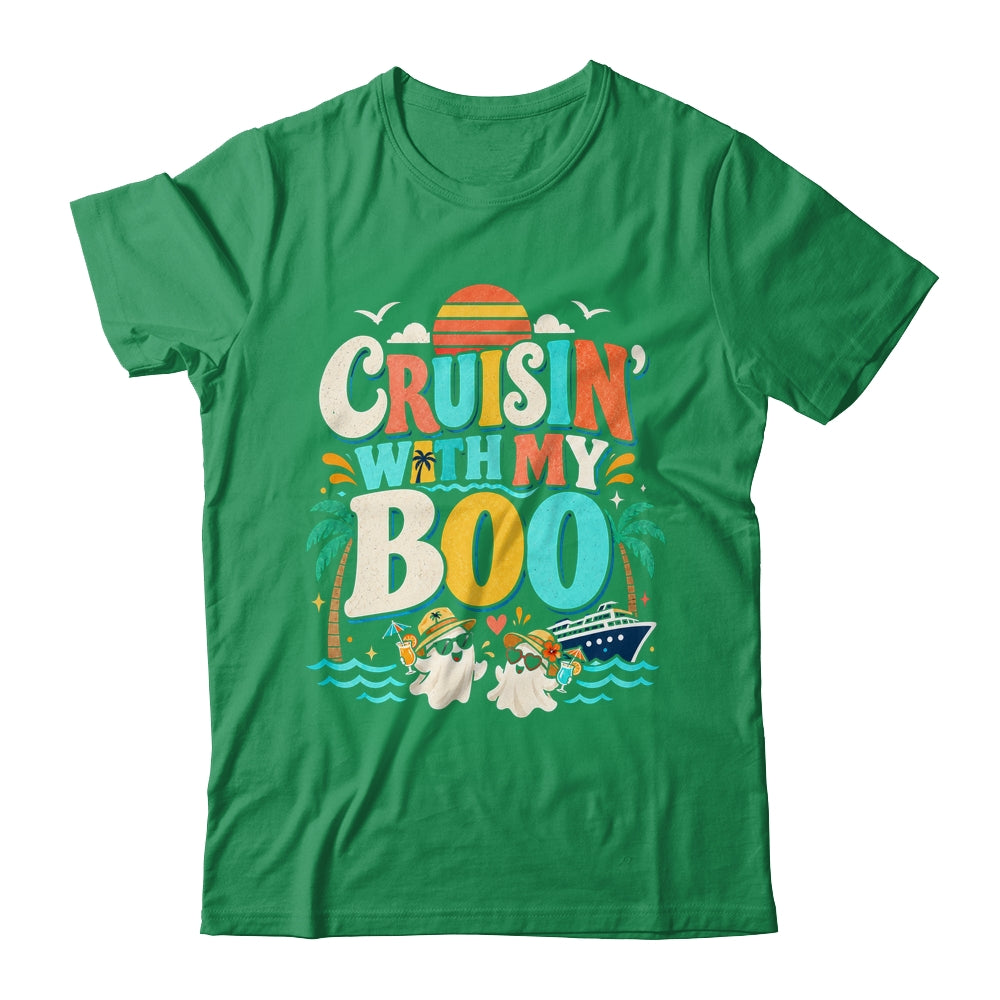 Cruisin' With My Boo Halloween Couples Trip Cruise Funny Shirt & Sweatshirt | teecentury