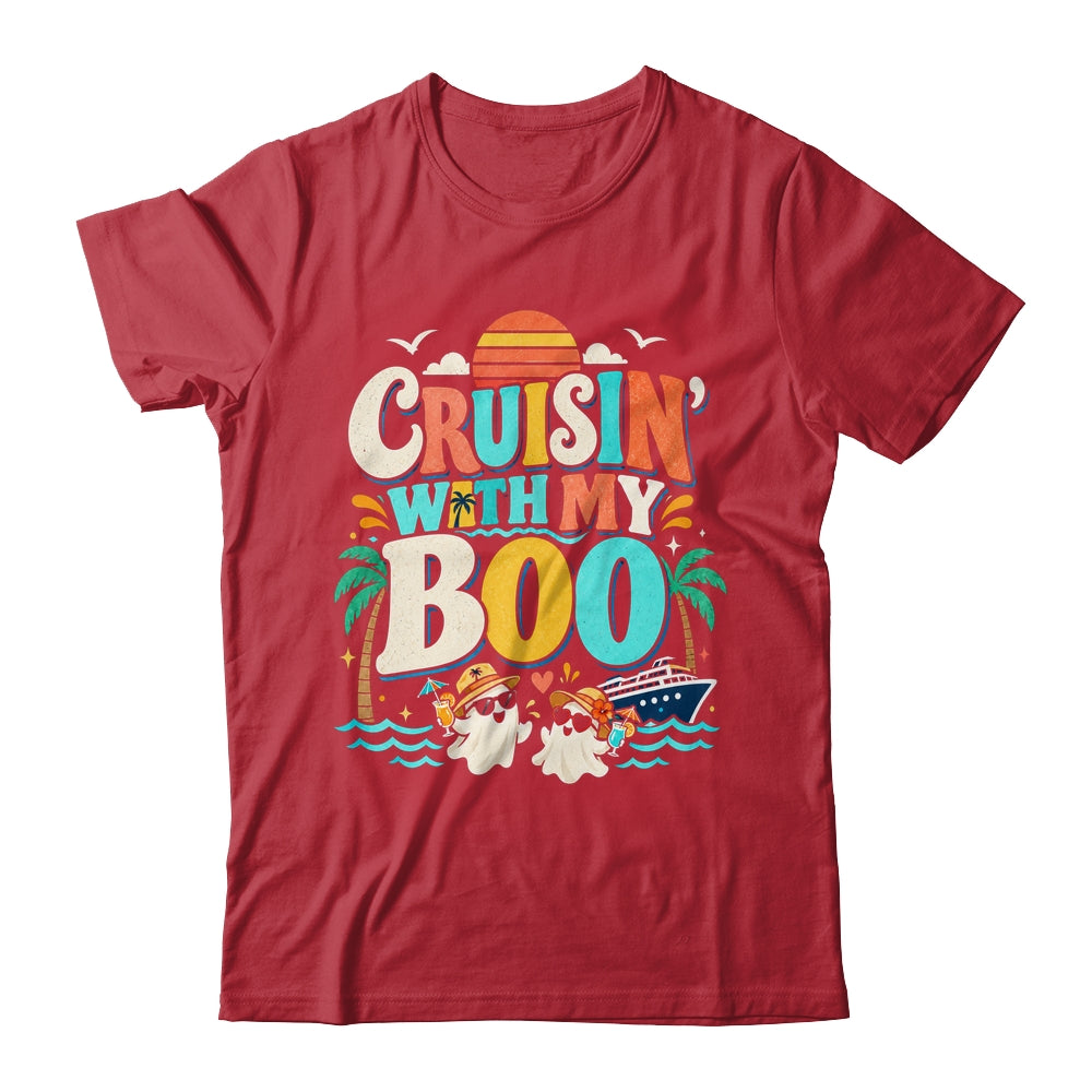 Cruisin' With My Boo Halloween Couples Trip Cruise Funny Shirt & Sweatshirt | teecentury