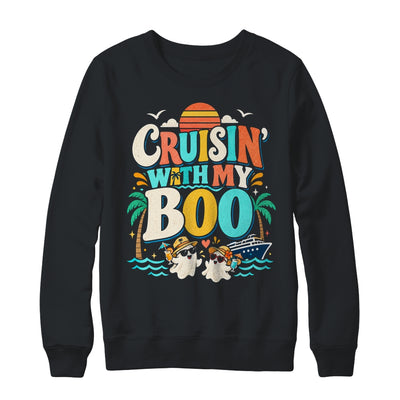 Cruisin' With My Boo Halloween Couples Trip Cruise Funny Shirt & Sweatshirt | teecentury