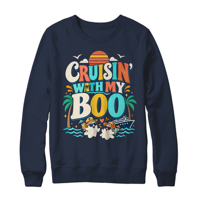 Cruisin' With My Boo Halloween Couples Trip Cruise Funny Shirt & Sweatshirt | teecentury