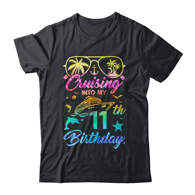 Cruising Into My 11th Birthday Party 11 Years Old Cruise Shirt & Tank Top | teecentury