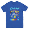 Cruising Into My 11th Birthday Party Cruise 11 Years Old Youth Shirt | teecentury