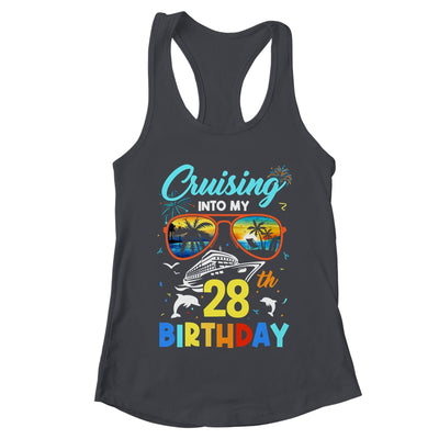 Cruising Into My 28th Birthday Party Cruise 28 Years Old Shirt & Tank Top | teecentury