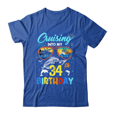 Cruising Into My 34th Birthday Party Cruise 34 Years Old Shirt & Tank Top | teecentury