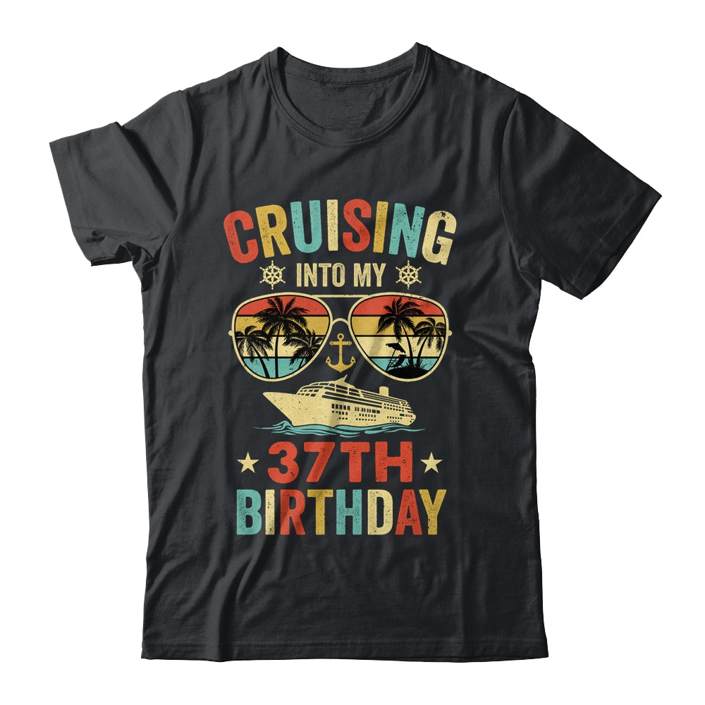 Cruising Into My 37th Birthday Family Cruise 37 Birthday Shirt & Tank Top | teecentury