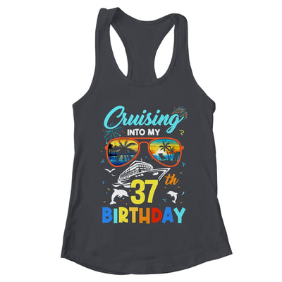 Cruising Into My 37th Birthday Party Cruise 37 Years Old Shirt & Tank Top | teecentury