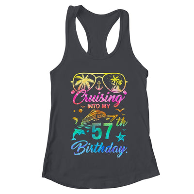 Cruising Into My 57th Birthday Party 57 Years Old Cruise Shirt & Tank Top | teecentury