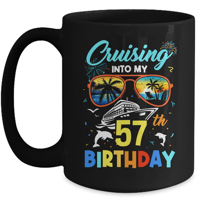 Cruising Into My 57th Birthday Party Cruise 57 Years Old Mug | teecentury