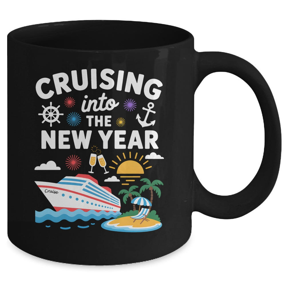 Cruising Into New Year 2026 Match Family Vacation Cruise Mug | teecentury