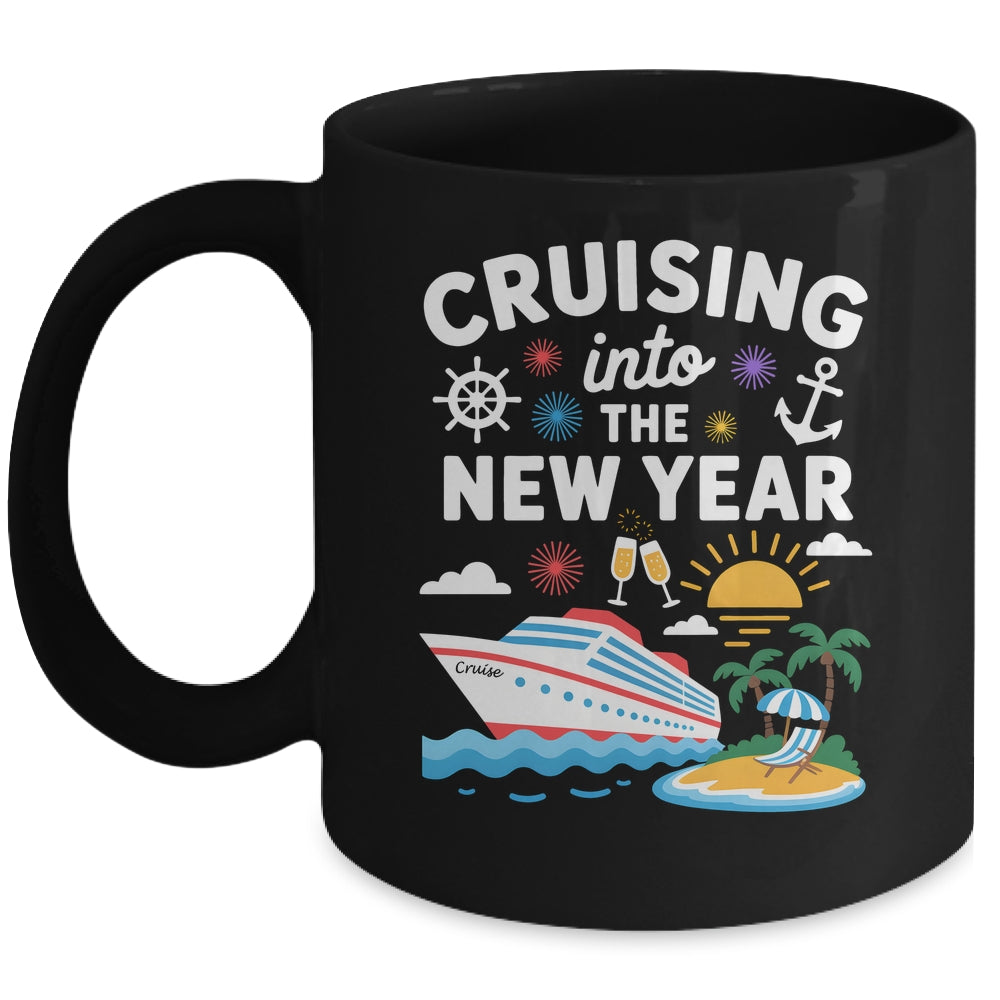 Cruising Into New Year 2026 Match Family Vacation Cruise Mug | teecentury