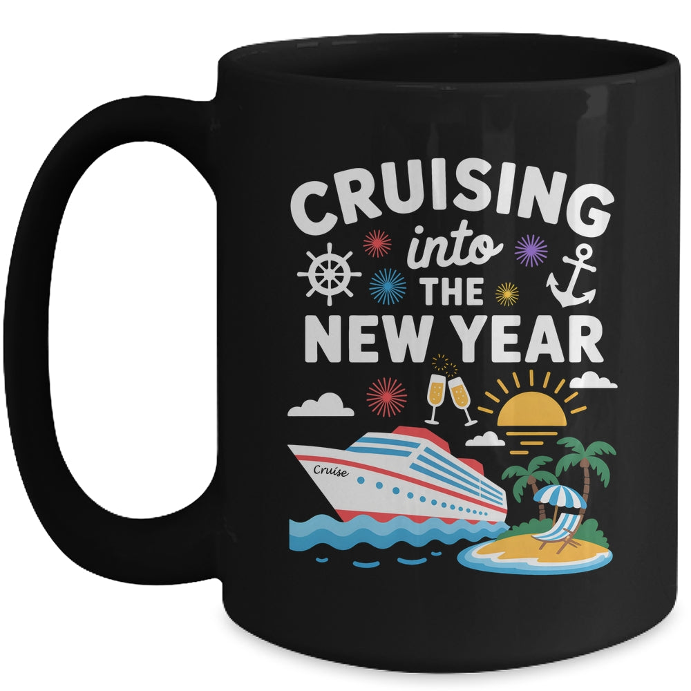 Cruising Into New Year 2026 Match Family Vacation Cruise Mug | teecentury