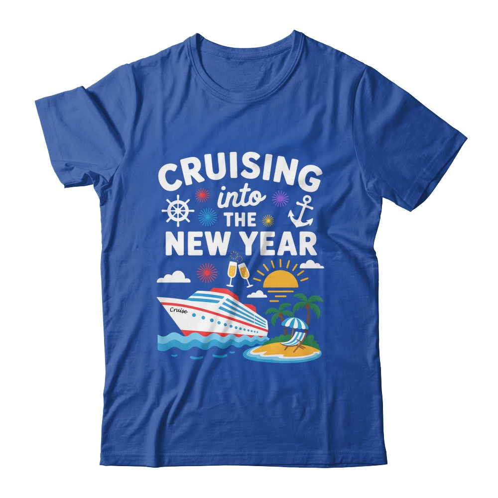 Cruising Into New Year 2026 Match Family Vacation Cruise Shirt & Hoodie | teecentury