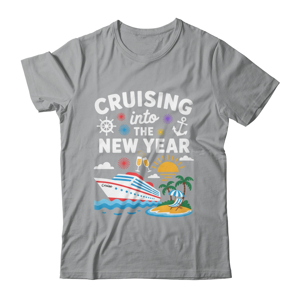 Cruising Into New Year 2026 Match Family Vacation Cruise Shirt & Hoodie | teecentury