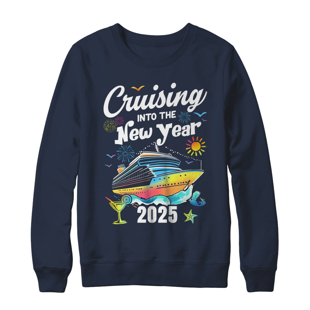 Cruising Into The New Year 2025 Family Vacation Holiday Shirt & Sweatshirt | teecentury